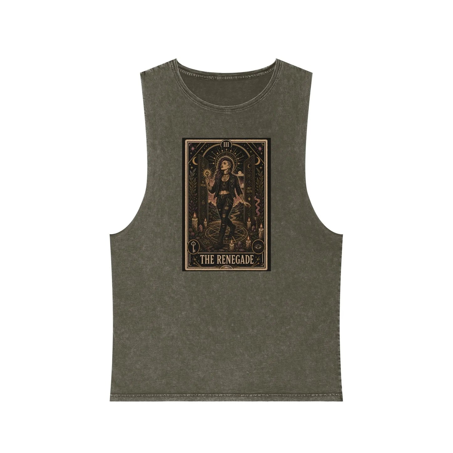 The Renegade Tarot Card: The Ritual of Truth Stonewashed Tank Printify