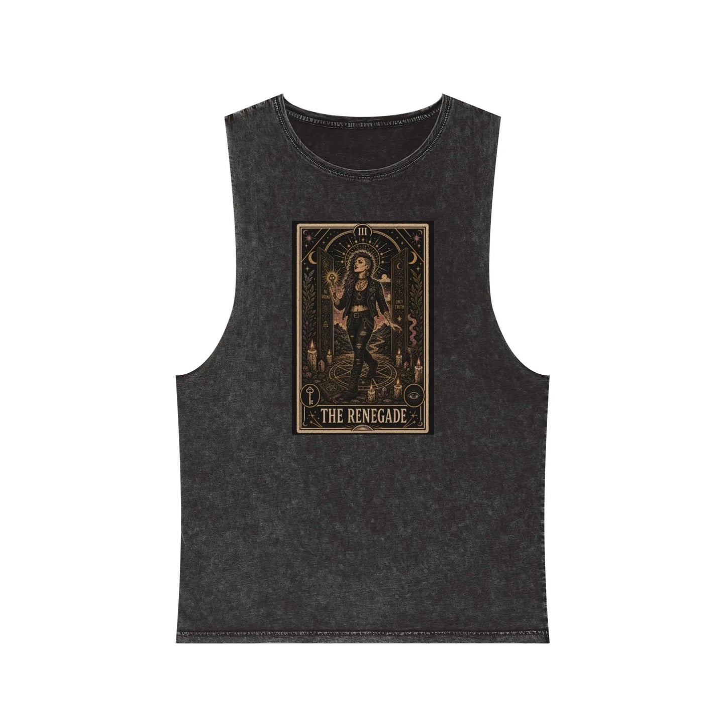 The Renegade Tarot Card: The Ritual of Truth Stonewashed Tank Printify
