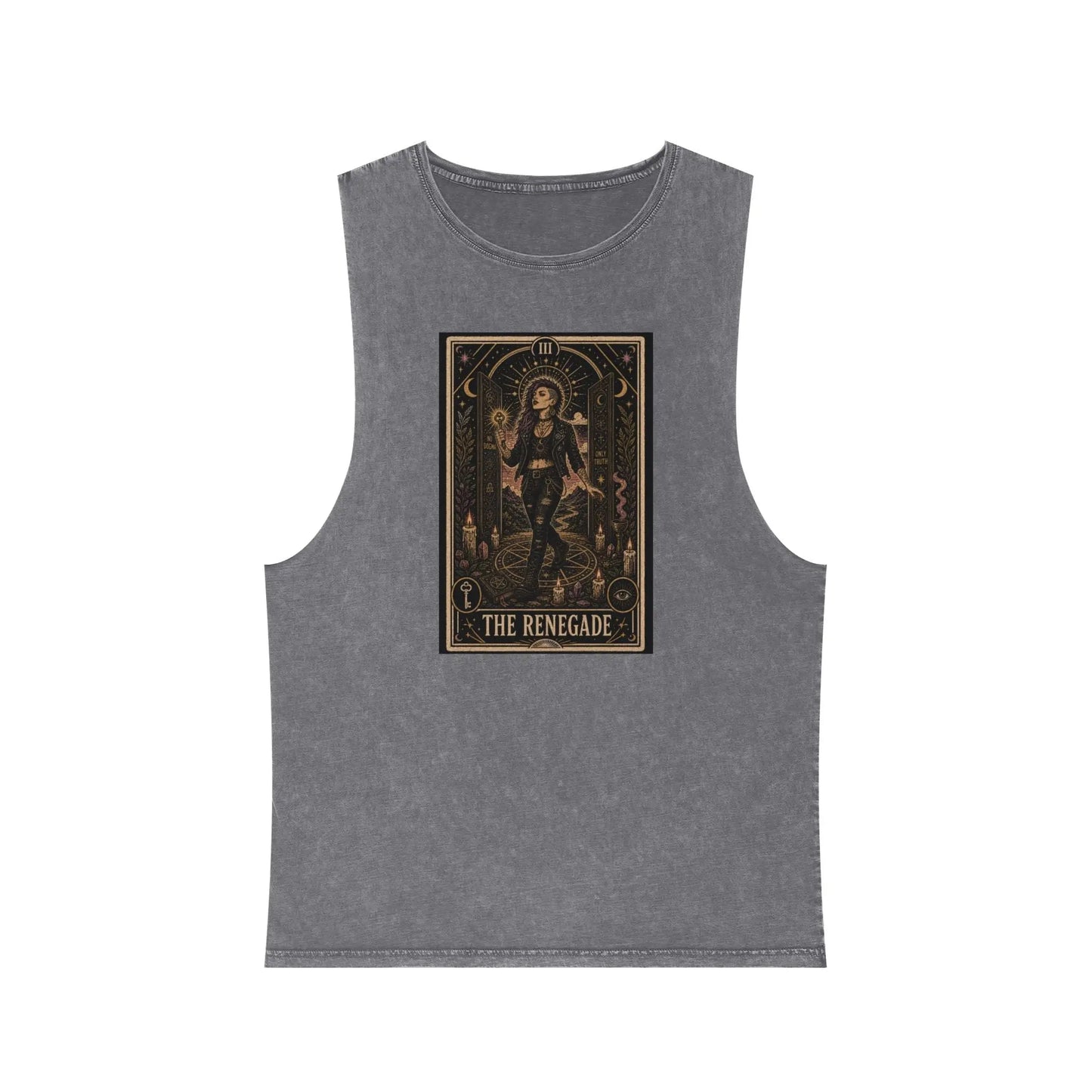 The Renegade Tarot Card: The Ritual of Truth Stonewashed Tank Printify
