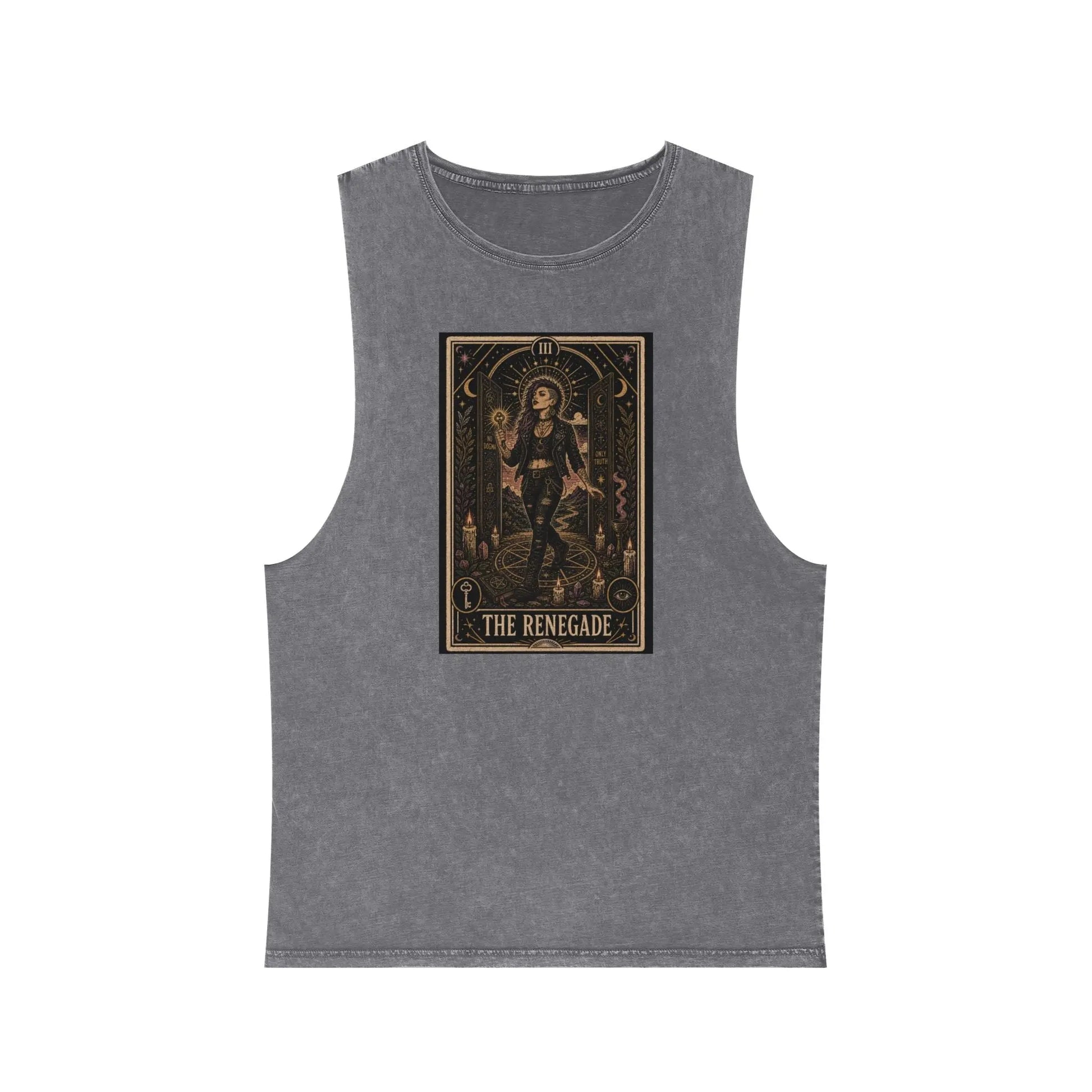The Renegade Tarot Card: The Ritual of Truth Stonewashed Tank Printify