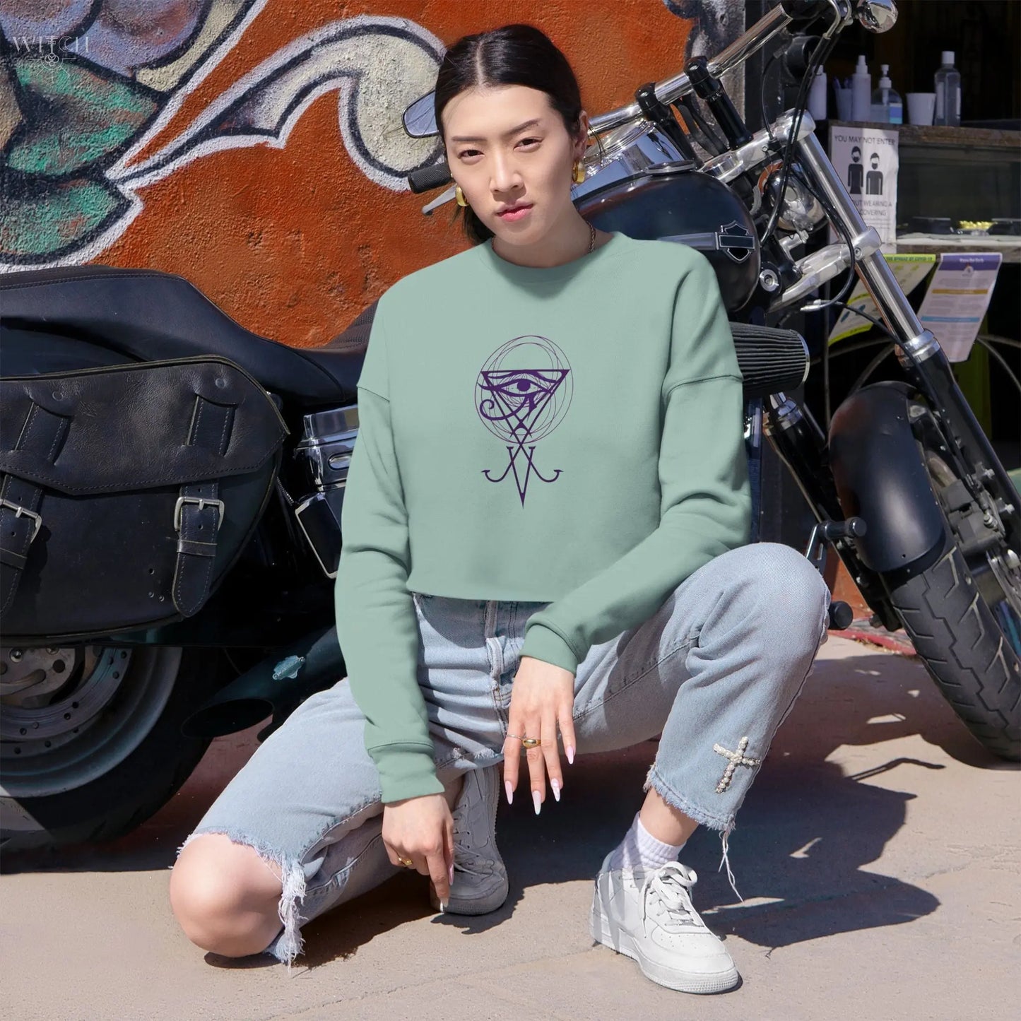 Veil Lifter Cropped Sweatshirt Printify