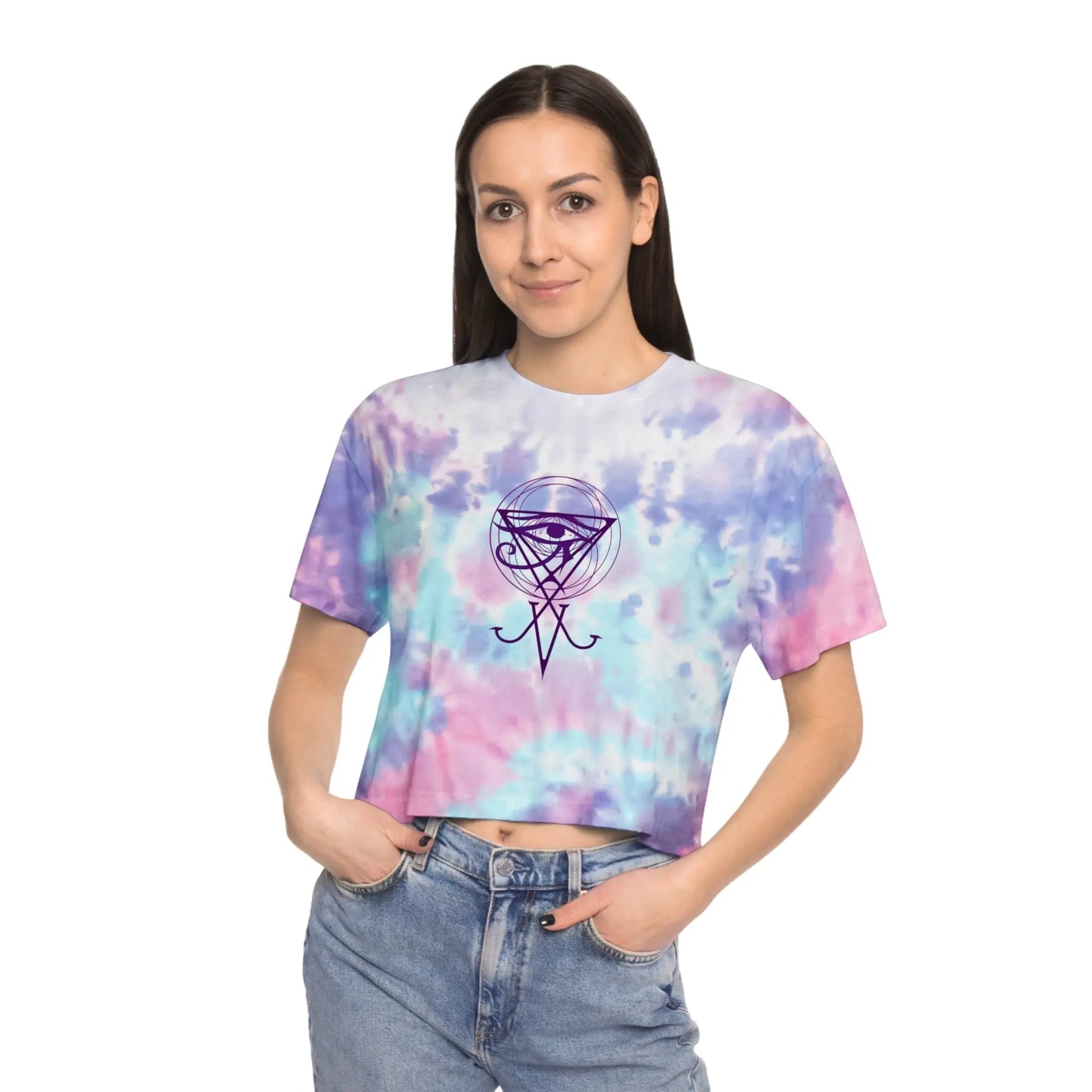 Veil Lifter Tie-Dye Crop Tee Printify