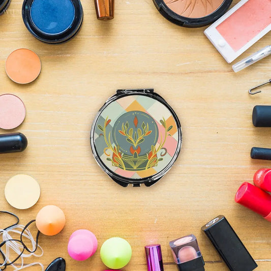 Vintage Crystal Ball Compact Mirror Round Quadra Marketplace