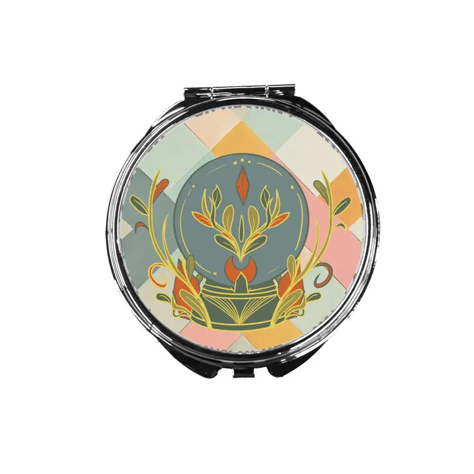 Vintage Crystal Ball Compact Mirror Round Quadra Marketplace