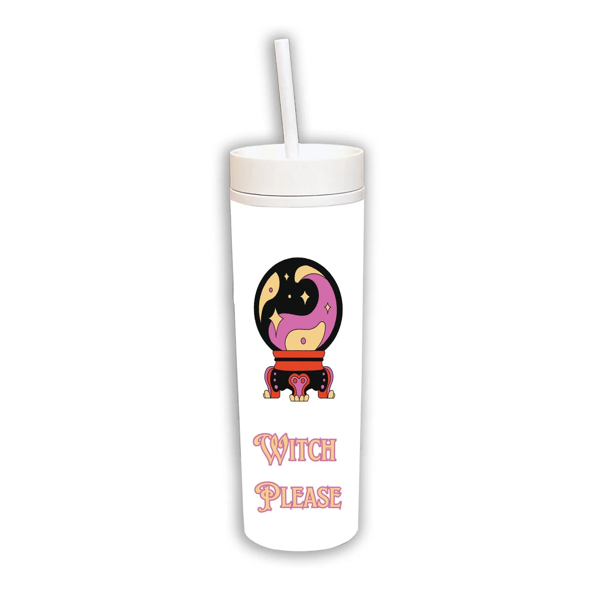 Witch Please Skinny White Tumbler Quadra Marketplace