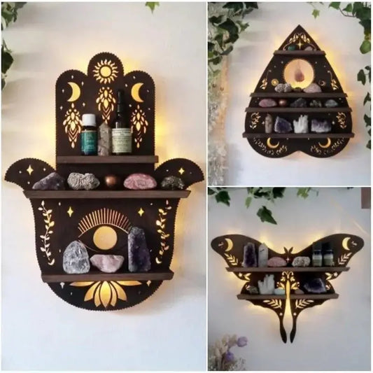 Wooden Altar Shelf Witchy Things
