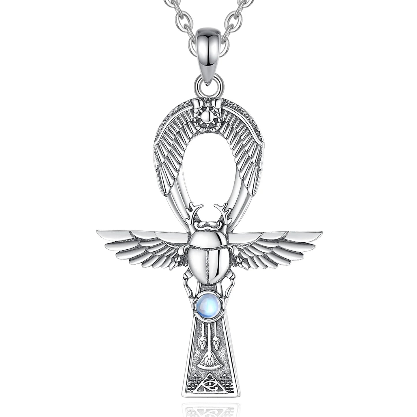 Sterling Silver Ankh Pendant Necklace