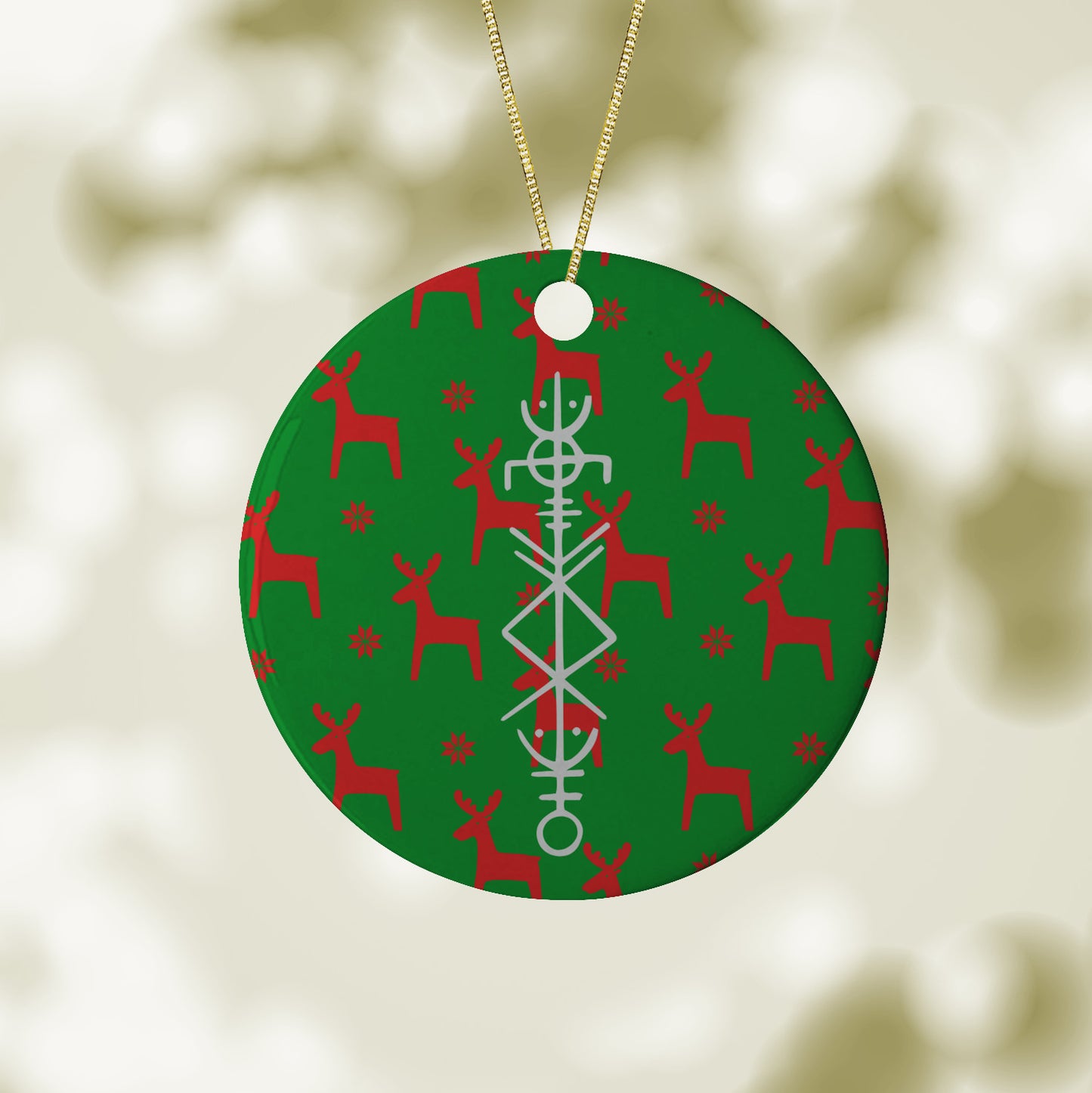 Green Rune Ornament