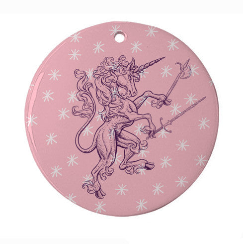 Cute But Deadly Unicorn Ornament