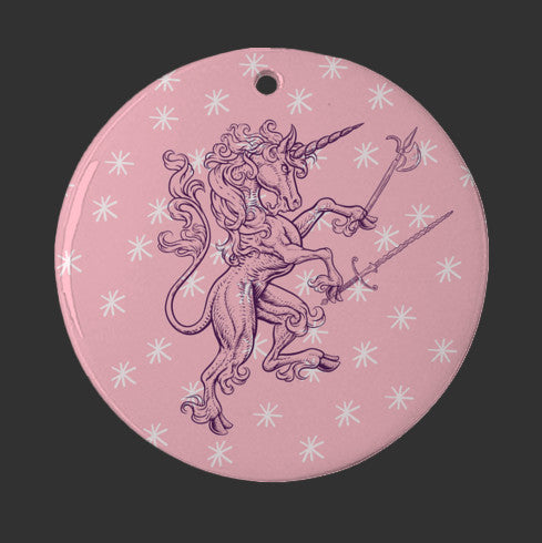 Cute But Deadly Unicorn Ornament