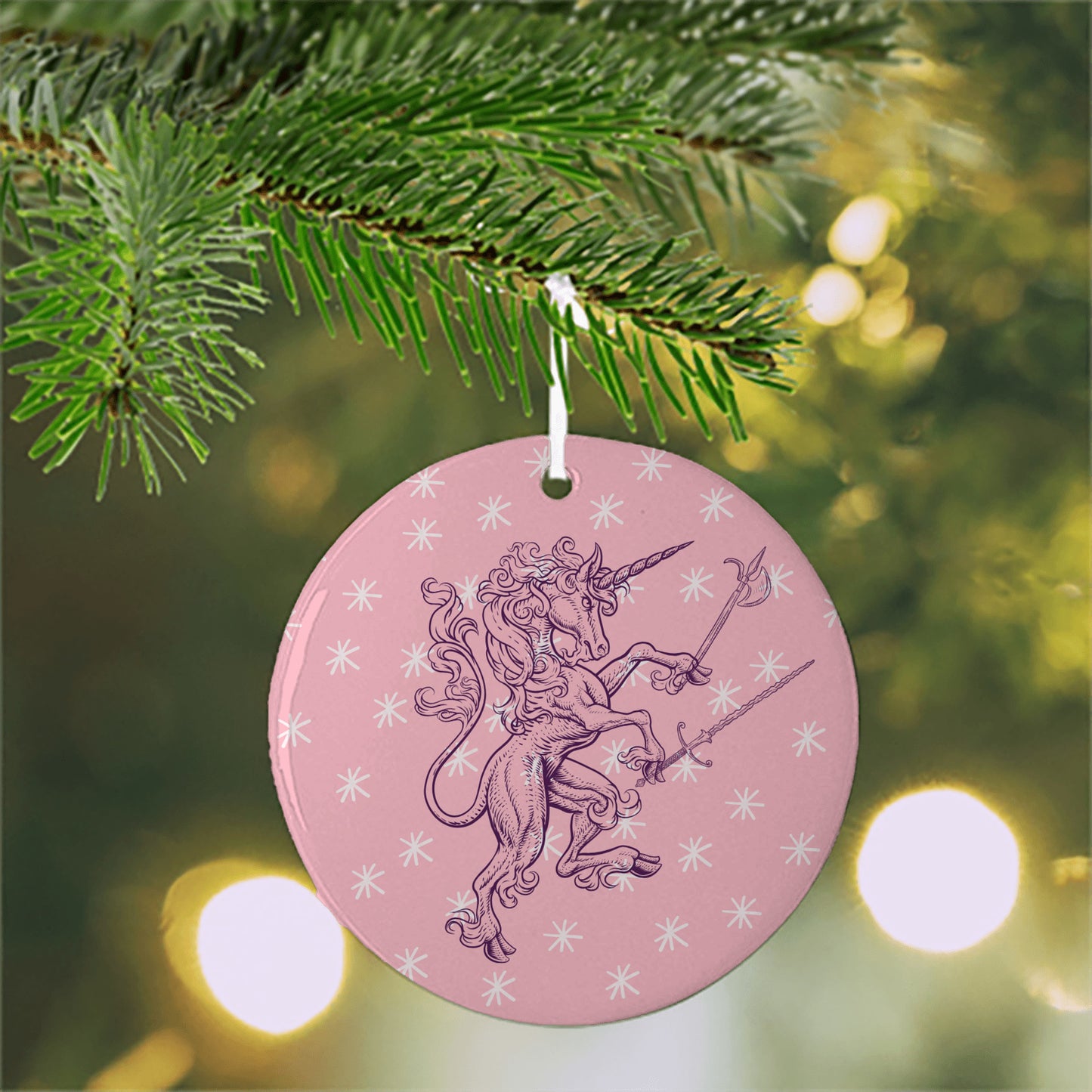 Cute But Deadly Unicorn Ornament