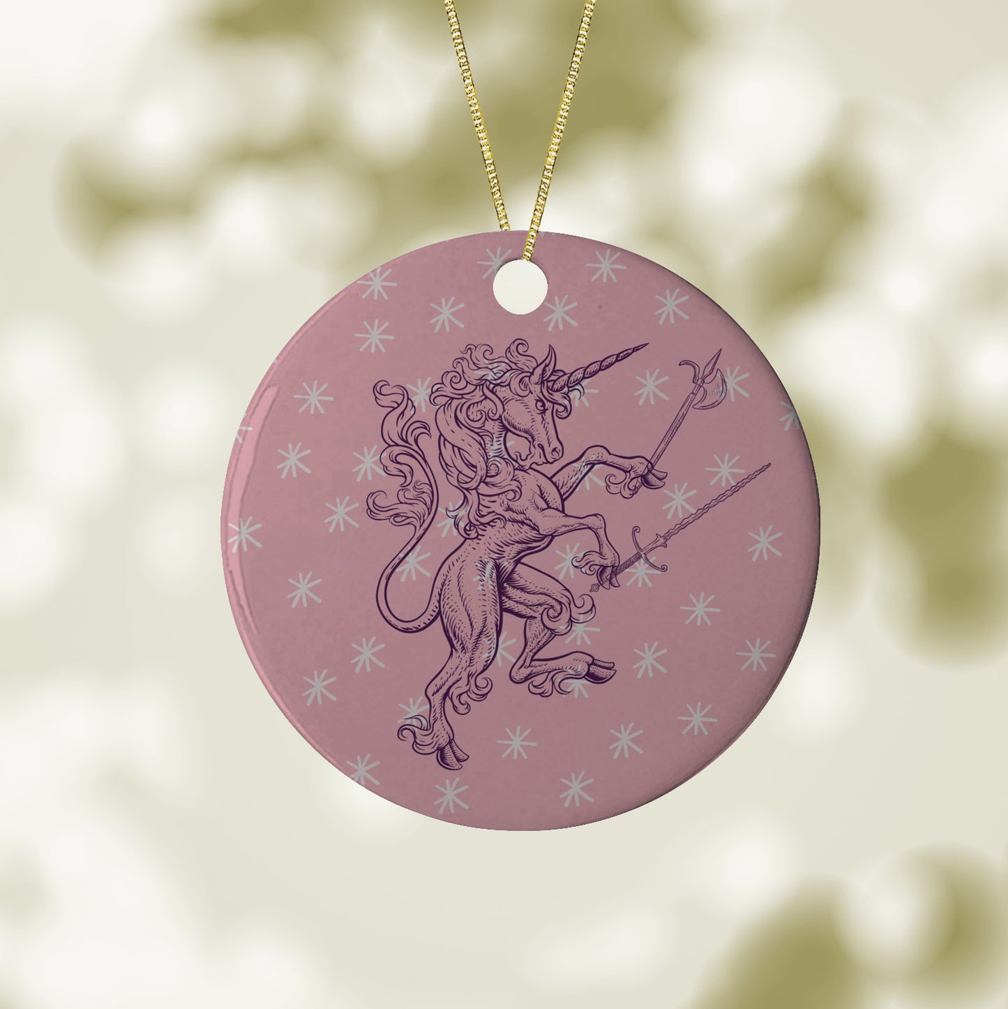 Cute But Deadly Unicorn Ornament